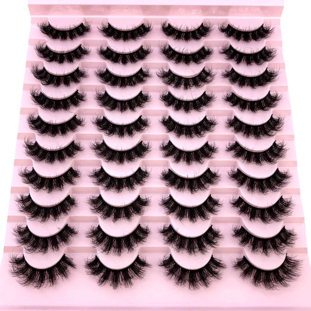 16 Pairs 3D Mink Lashes Natural False Eyelashes Dramatic Volume Fake Lashes Makeup Eyelash Extension Silk Eyelashes