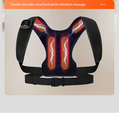 Electric Muscle Stimulator EMS Back Shoulder Vibration Stress Relief Massager Smart Muscle Toner Correct Body Posture USB Charge