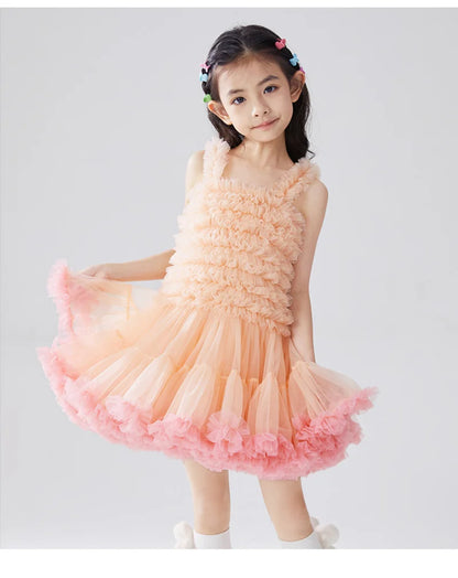 Girls Tutu Dress for Girls Baby Ball Gown Princess Party Vestido Casual Ruffled Bubble Photography Dresses Children Clothes L017