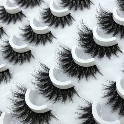 16 Pairs 3D Mink Lashes Natural False Eyelashes Dramatic Volume Fake Lashes Makeup Eyelash Extension Silk Eyelashes