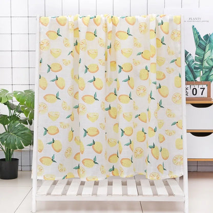 Newborn soft 100% muslin cotton swaddlle blanket infant baby wrap bath towel cover blanket 120x110cm