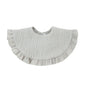 Baby Gauze Feeding Drool Bib Ruffle Solid Infants Saliva Towel Soft Cotton Burp Cloth For Toddler Kids Bibs Korean Style New