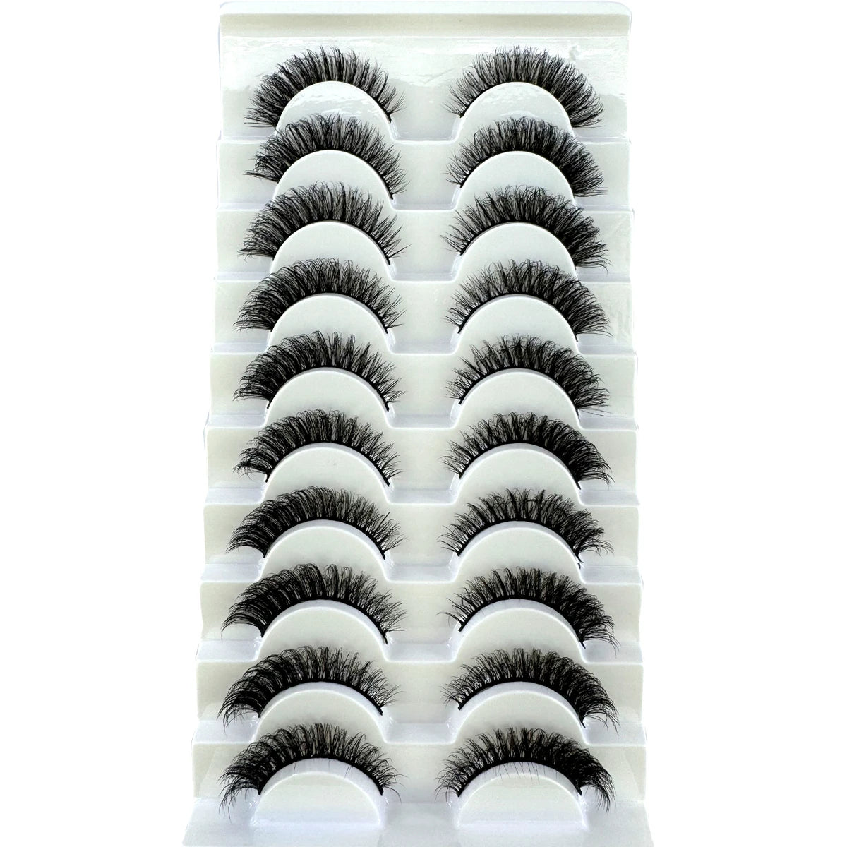 New Cat Eye Artificial Mink Eyelash 3D Curling Natural and Realistic Messy Tail Eye Extended Soft Eyelash