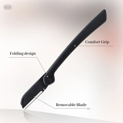 A Foldable Eyebrow Trimmer +5 Replacement Blades Combination Set Can Be Used for Eyebrow Trimming and Shaving, Which Is Unisex