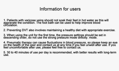 Thigh Air Compression Pressure Massager Home Use Relieve Varicose Veins Leg Massager Machine Promote Blood Circulation Relieve