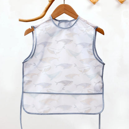 1 Pc 100%Polyester Waterproof Baby Bibs for Infant Toddler Cute Sleeveless Feeding Apron Bib Meal Burp Cloths