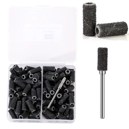 3mm 80pcs Mini Zebra Nail Sanding Bands Electric Machine Nail Drill Bits UV Gel Acrylic Polish Remover For Nails Accessory Tool