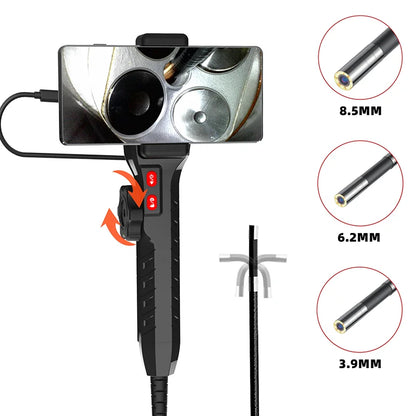 8.5/6.2/3.9mm Single Lens 1080P Endoscope 360° 2 Ways Suitable for Automotive Diesel Engine Carbon Deposition Aviation Detection