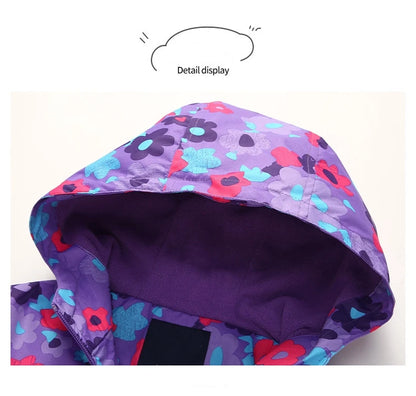 Dubbped Girl Polar Fleece Waterproof Jacket Spring Autumn Children Coats Sport Casual Kids Jackets Double-deck Windproof Jackets