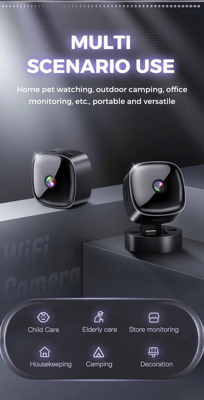 Lenovo Security Monitoring High Definition 8K Rotating WiFi Mini Camera No Need for Plug in Night Vision Smart Home 2026 New
