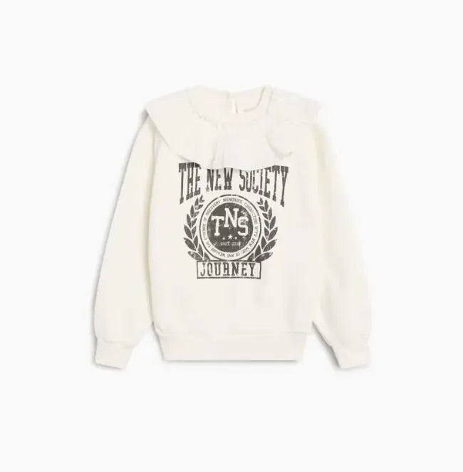 New Trend 26Aw TNS Style Pure Cotton Sweatshirt Top for Boys and Girls Pretty Girls