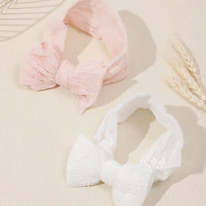 3pcs/set Baby Girl Headband Double Mesh Bows Hairband Soft Turban Lovely Bow Kids Headwear Hair Accessories for Newborn Infant