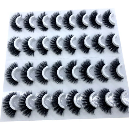 16 Pairs 3D Mink Lashes Natural False Eyelashes Dramatic Volume Fake Lashes Makeup Eyelash Extension Silk Eyelashes