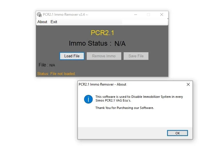 Unlimited PCR2.1 Immo Remover V2.4 PCR 2.1 IMMO OFF Fix SIMOS No Checksum Correction Algorithm SOFTWARE Support Many Computers