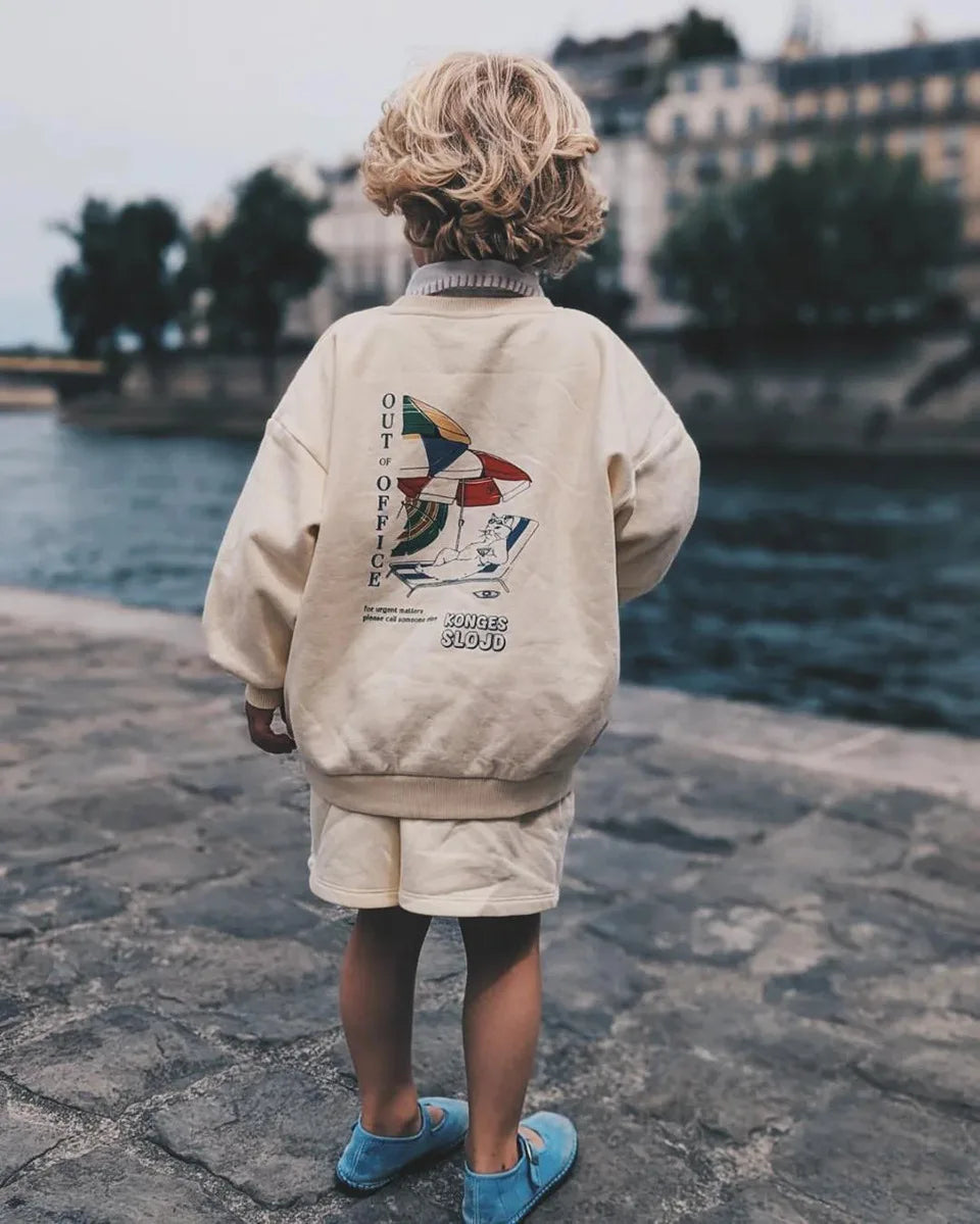 2026 KS Autumn Baby Boys Cotton Sweatshirts Tennis Pullovers Shorts Sets Kids Clothes Girls Cherry Sweatshirts Hoodies Trousers