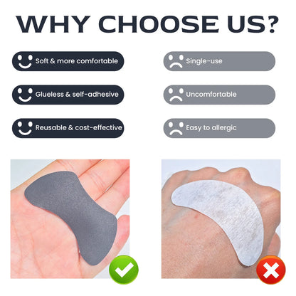 Reusable 2Pcs Eye Pads Silicone Stripe Lash Lift Shield Eyelash Extension Super Sticky Under Eye Gel Patch Beauty Tool