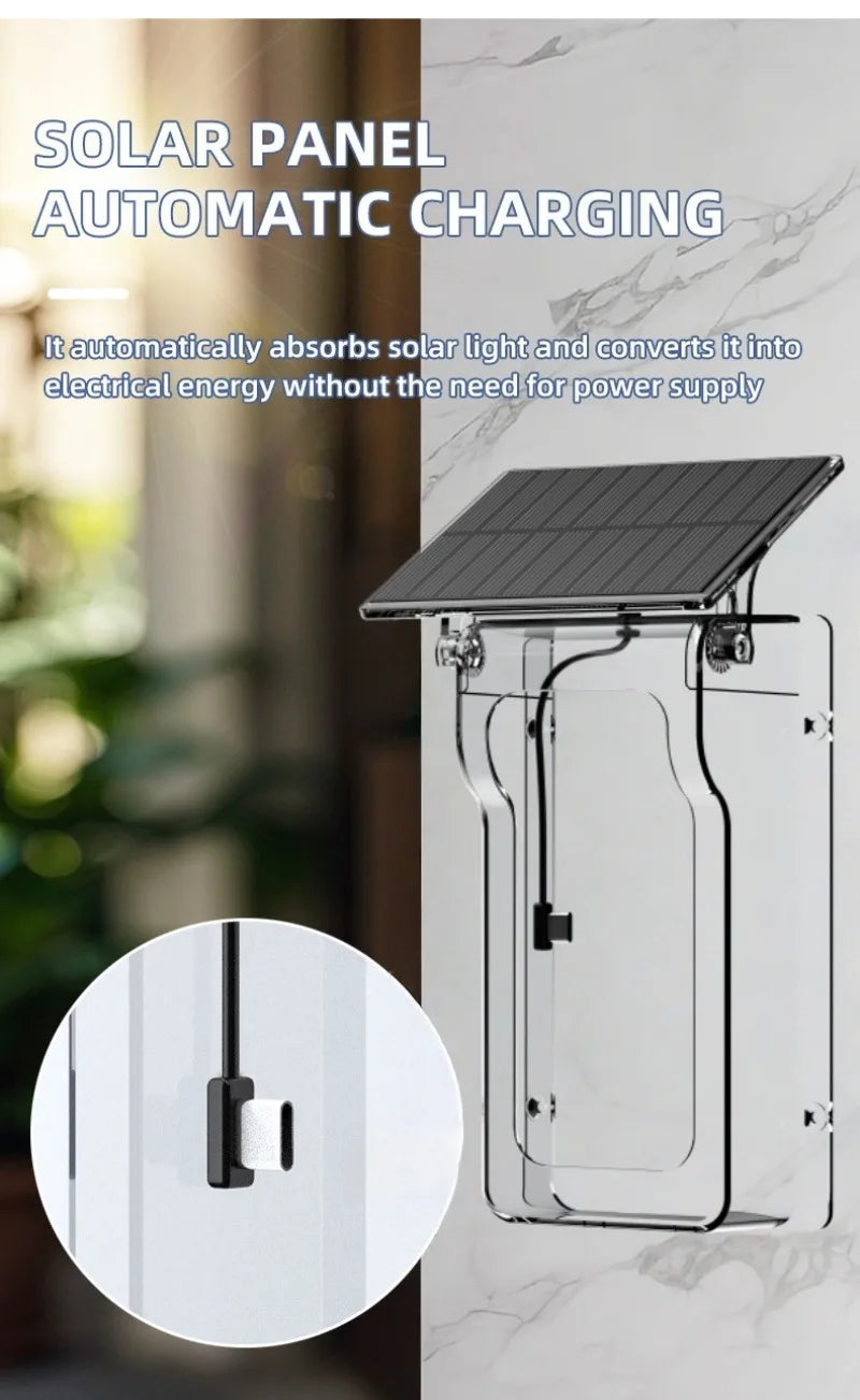 IP65 Waterproof Outdoor Wireless Doorbell with Solar Rain Cover Camera Tuya Eye Digital Door Peepholes Smart Home Video Intercom