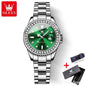 OLEVS 9945 Luxury Diamond Stainless Steel Quartz Watch for Women Elegant Ladies Waterproof Sport Women's Wristwatch Reloj Mujer