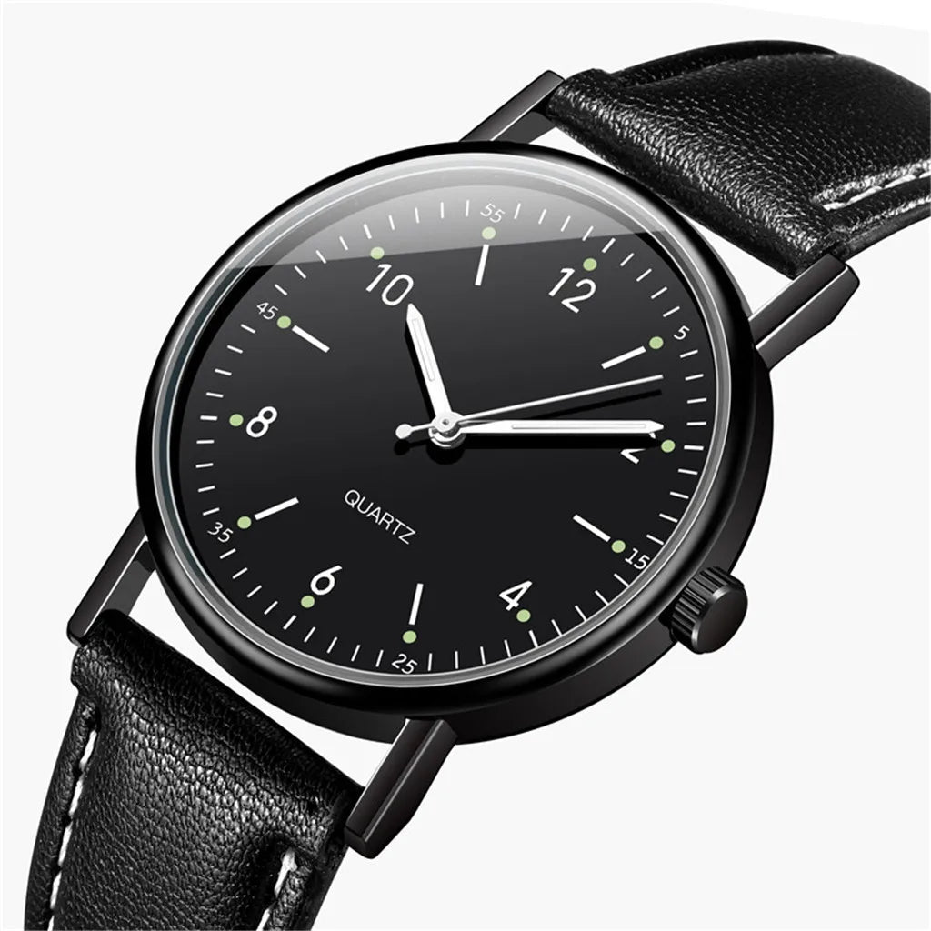 Trendy Fashion Dial Watch Hot Selling Luminous Women Watch Navy Leather Strap Precise Timekeeping Stylish Modern Wristwatch