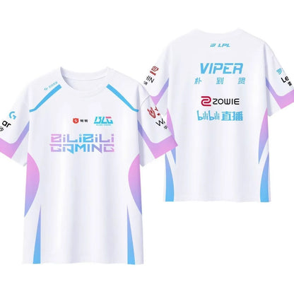 League of Legends BLG Uniform Jersey E-sports T Shirts LPL Fans ESports Game Support T-shirts Unisex Short Sleeve Tops Tee