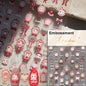 Pink Translucent Peach Jelly Texture 5D Soft Embossed Reliefs Self Adhesive Nail Art Stickers Cute Fruits 3D Manicure Decals