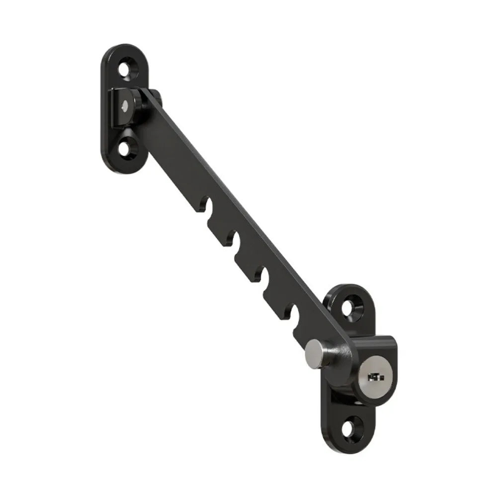 Portable Metal Window Blocking Lock Adjustable Windproof Window Limiter Blocker Multiple Gears Fixator Children Safety Lock