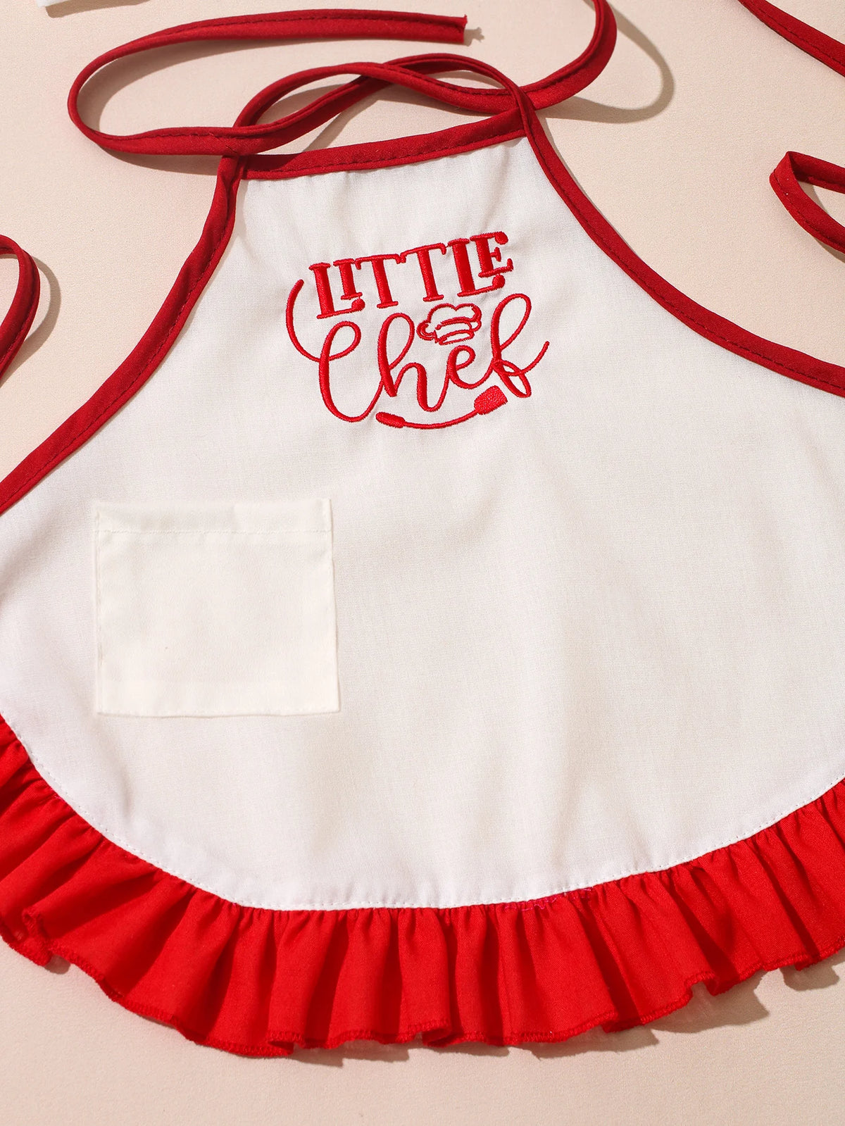 Ylsteed 2 Pcs Set Cute Baby Chef Apron and Hat Infant Kids White Cook Costume Photography Prop Newborn Hat Apron-HD