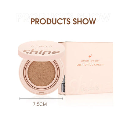 O.TWO.O Air Cushion BB Cream 3 Colors Fuller Coverage Waterproof Long-lasting Concealer Cushion Compact With Puff Face Makeup