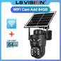 LS VISION Dual-Screen 4G/Wifi Outdoor Solar Camera Security 4K PIR Human Tracking CCTV Surveillance Camera V380 Pro Waterproof
