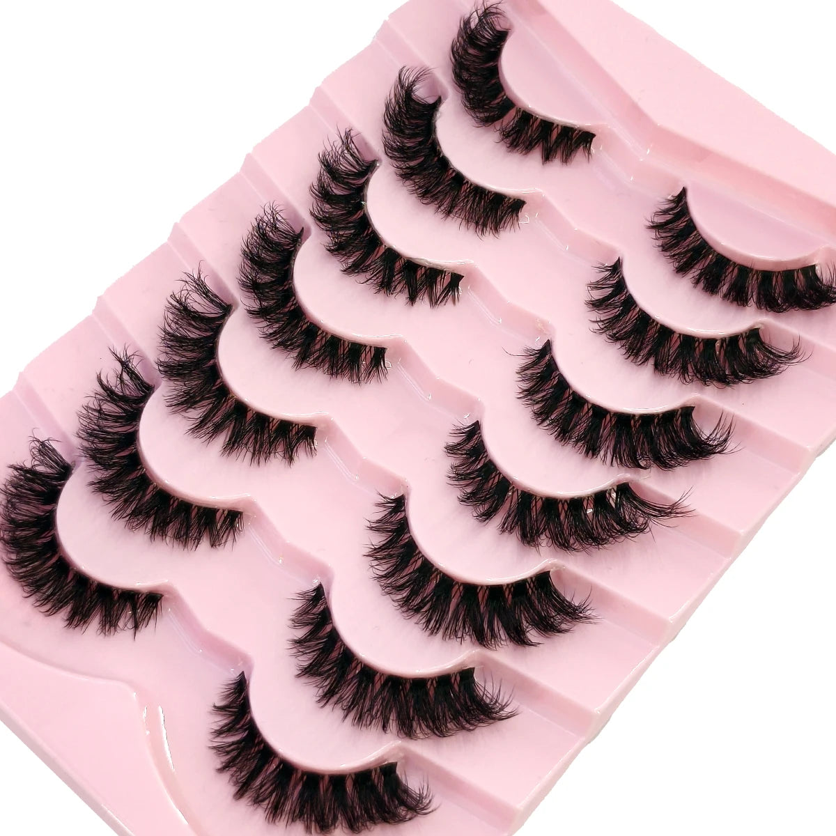 NEW 7pairs 8D Mink Lashes Natural Short False Eyelashes Mink Eyelashes 3D Mink Lashes Wispy HandMade Full Strip Lashes  Makeup