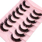 NEW 7pairs 8D Mink Lashes Natural Short False Eyelashes Mink Eyelashes 3D Mink Lashes Wispy HandMade Full Strip Lashes  Makeup
