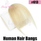Blonde Human Hair Clip in Bangs Fringe with Temples Wispy Bangs French Bangs for Women Black Brown Gray Hair Bangs Daily Use