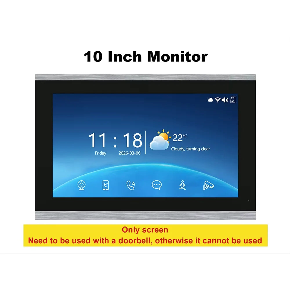 ANJIELO Tuya WiFi 5-in-1 Fingerprint Unlocking Video Intercom System, Suitable For Homes, With 1080P HD Security Protection