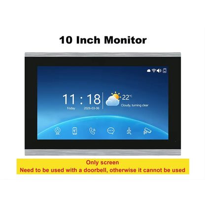 ANJIELO Tuya WiFi 5-in-1 Fingerprint Unlocking Video Intercom System, Suitable For Homes, With 1080P HD Security Protection