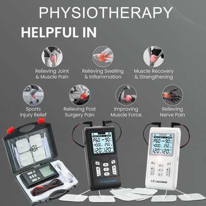 4-in-1 Electric Muscle Stimulator EMS Interferential High-Frequency Physiotherapy Device Electrostimulator for Muscle Relaxation