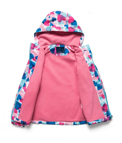 Dubbped Girl Polar Fleece Waterproof Jacket Spring Autumn Children Coats Sport Casual Kids Jackets Double-deck Windproof Jackets