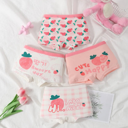New Children's Underwear, Cotton Underwear, Girls' Underwear, Baby Boxers, Small, Medium and Big Children, Girls' Boxers