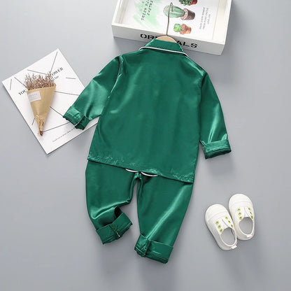 New Spring Autumn Baby Boys Clothes Set Children Pajamas Long Sleeved Shirt Pants 2Pcs/Sets Kids Girls Sleepwear Infant Costume