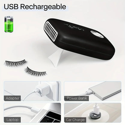 Mini Lash Fan Portable Eyelash Extension Fan Dryer Rechargeable USB Fan With 3 Adjustable Speed Cooling Air