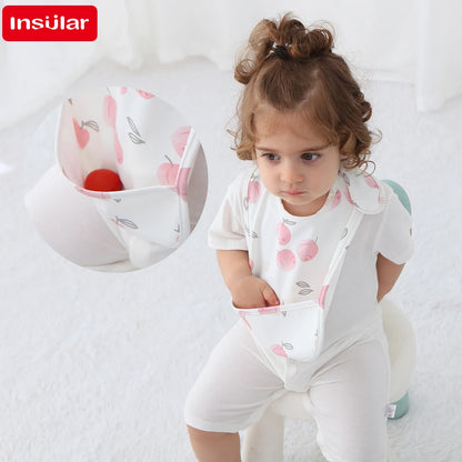 Cute Baby Bibs Toddler Bandana Bib Waterproof Sleeveless Apron PU Skin Animals Children Feeding Smock Bib Baby Stuff 0-5 Years
