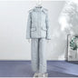 Street Striped Women's Cotton Coat Trouser Suits Hooded Zippers  Autumn Winter Thicken Lady Set 2026 Chic Female Outfits