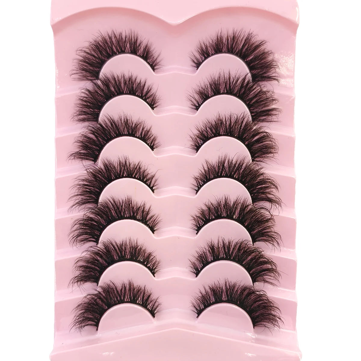 NEW 7pairs 8D Mink Lashes Natural Short False Eyelashes Mink Eyelashes 3D Mink Lashes Wispy HandMade Full Strip Lashes  Makeup