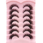 NEW 7pairs 8D Mink Lashes Natural Short False Eyelashes Mink Eyelashes 3D Mink Lashes Wispy HandMade Full Strip Lashes  Makeup