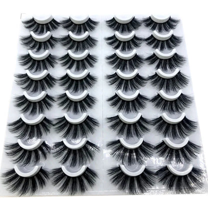 16 Pairs 3D Mink Lashes Natural False Eyelashes Dramatic Volume Fake Lashes Makeup Eyelash Extension Silk Eyelashes