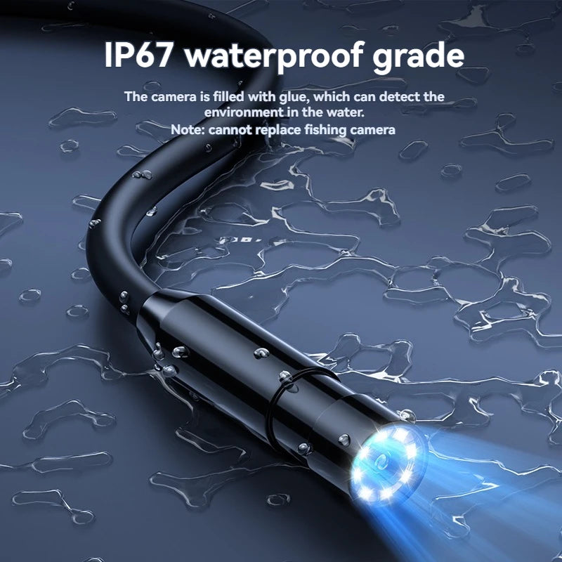 Endoscope Camera with Light, 8mm 1080P HD Borescope, IP67 Waterproof Snake Camera，Inspecting Walls, Automotive Engines, Pipes