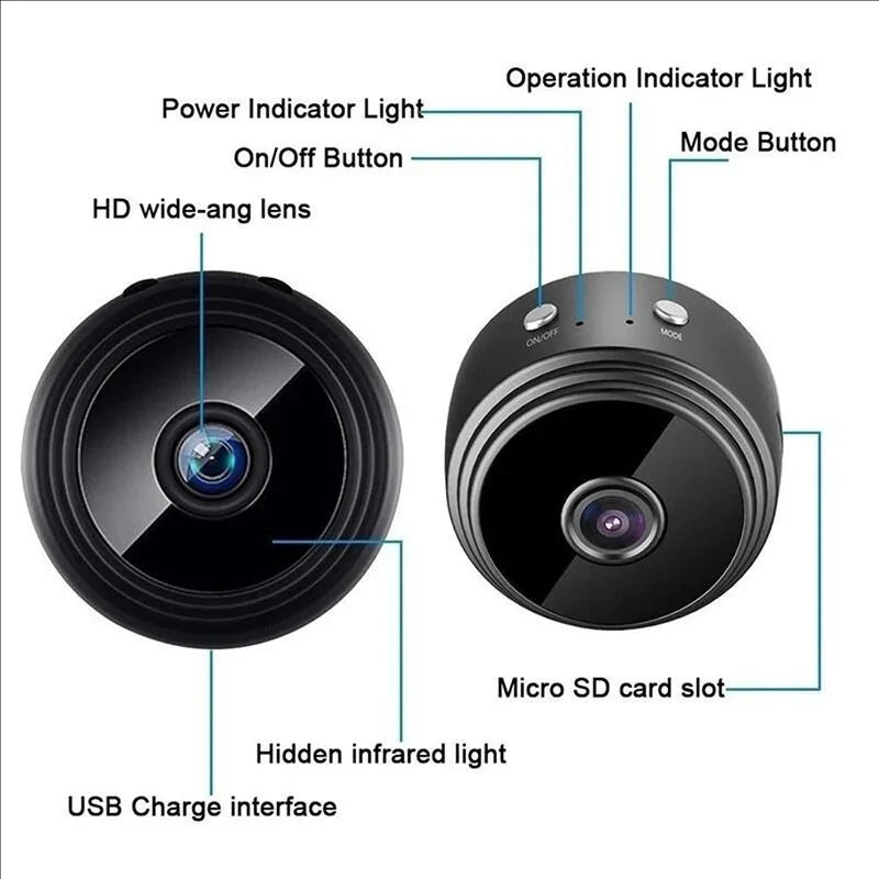 A9 Wifi Mini Camera 1080P Security Monitoring Wireless Remote Night Vision Video Surveillance Smart Home Mini DV Cam HD Camera