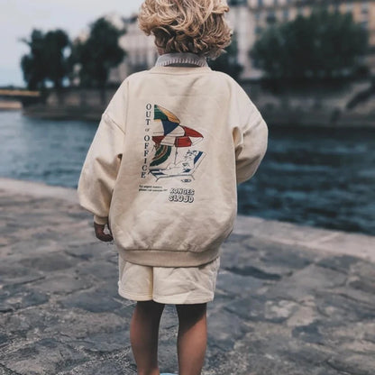 2026 KS Autumn Baby Boys Cotton Sweatshirts Tennis Pullovers Shorts Sets Kids Clothes Girls Cherry Sweatshirts Hoodies Trousers