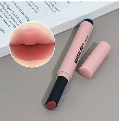 Smoky Grey Violet Lipstick Matte Velvet Finish Smooth Application Lip Mousse Waterproof Mirror Glossy Lip Tint Not Fading Makeup