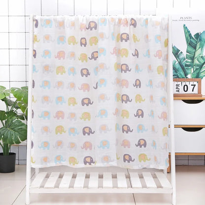 Newborn soft 100% muslin cotton swaddlle blanket infant baby wrap bath towel cover blanket 120x110cm