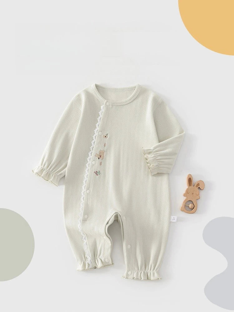 Baby Spring Pullover Jumpsuit Pure Cotton Long Sleeved Hoodie Baby Clothes for Boys and Girls Autumn Clothes for Outdoor Clothes